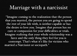 Being married to a narcissist